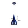 Metall Schnitt Hängelampe Deckenpendelleuchte, 6" Klein, Blau, 2er-Pack