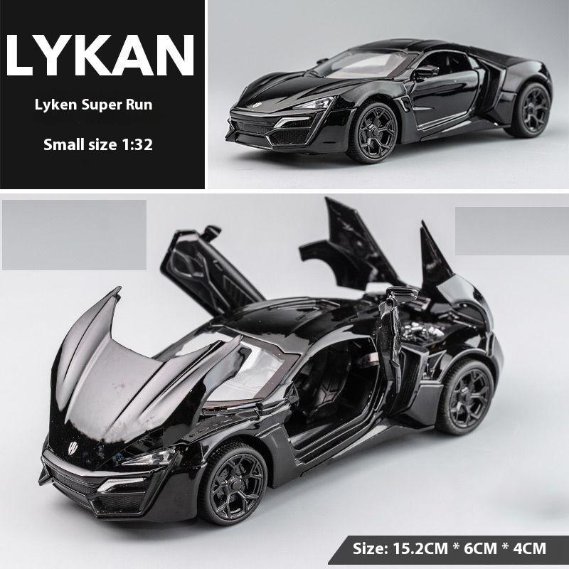 1:32 W Motors Lykan HyperSport Super Sport Car Alloy Metal Diecast Model Vehicle Collecting Hobby Sound & Light Trendy Ornaments
