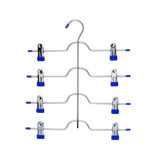 Pants Hanger Good Load-bearing Multi-layered Rustproof Non-slip Simple Installation 4 Tier Wardrobe Clothes Organizer Pants Hanger Household Supplies