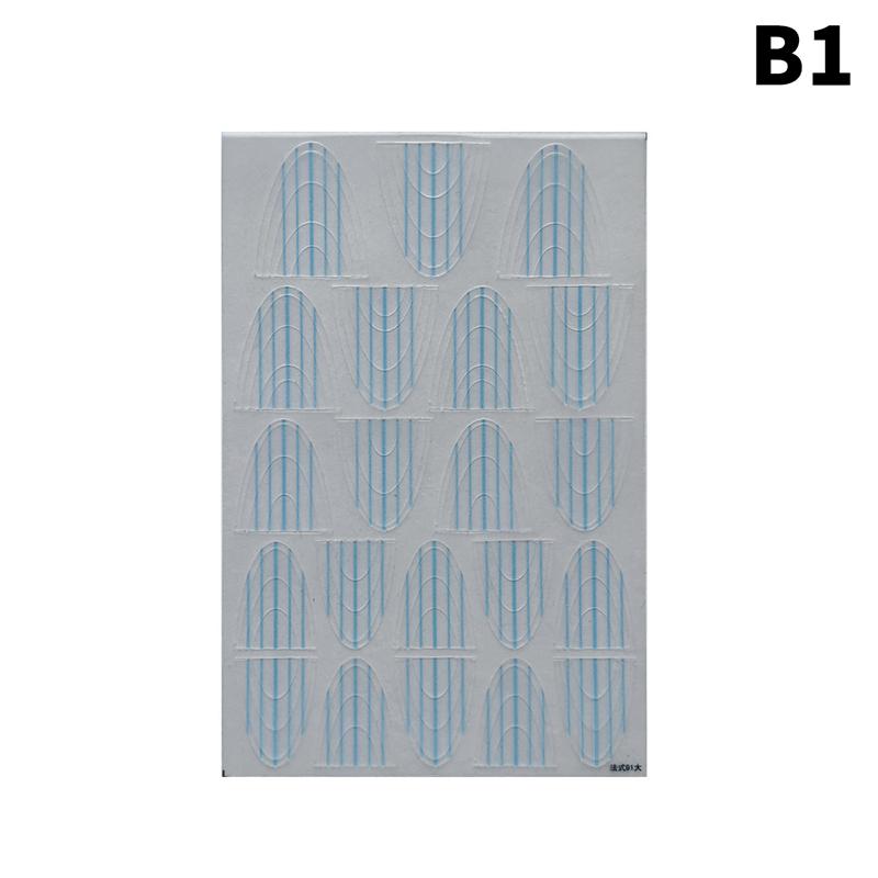 French Manicure Strip Nail Forms Fringe Tip Guides Sticker Diy Wavy Line Nail Art Tips Guides Stickers Stencil Decoration Tool