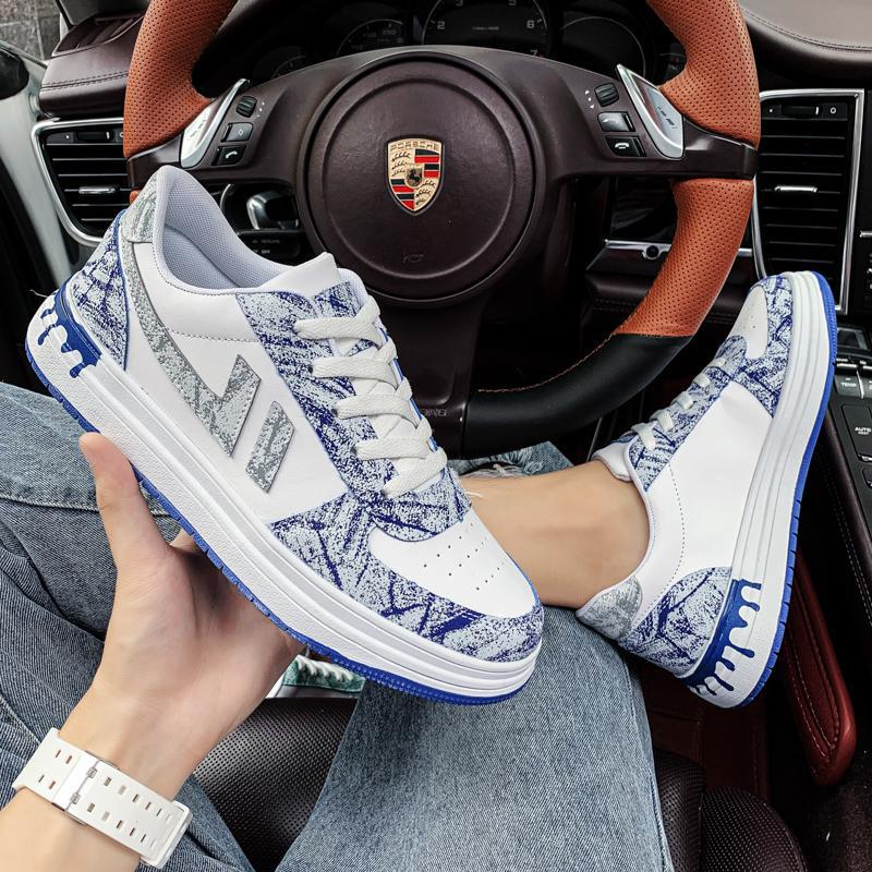 

Новая мужская обувь большого размера 45 размера спортивная обувь Air Force One с высоким верхом обувь для скейтборда 46aj корейская версия на плоской подошве студенческая повседневная обувь 44