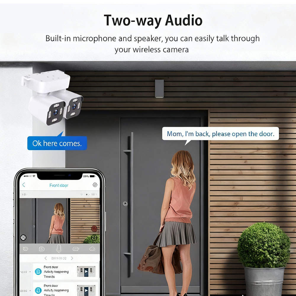 10MP Separate Dual Len IP Cameras WiFi PTZ Surveillance Outdoor IP66 Home Security Protection Auto Tracking CCTV Video ICAM365