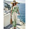 Dames Rond Hals Halve Mouw Bloemenprint Top en Wijde Pijpen Broek 2-delige Set