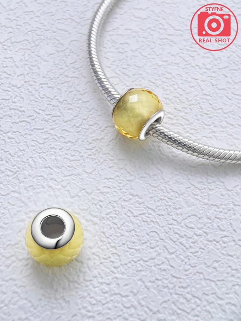 Charm Bead Components Plata Colorful Glass Bead Components Charm Bead Component Copper Metal Plated Compatible With Charm Bead Components Copper