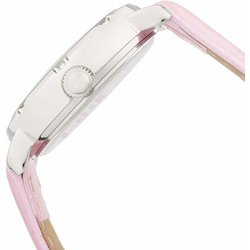 Citizen Q&Q Women's Analog Hello Kitty Waterproof Watch with Leather Strap, Made in Japan, 0003N001, Pink