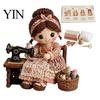 Unique Handmade Birthday Gifts Patchwork Doll DIY Kit, Cute Fabric Stuffed Figure Sewing Creative Activity for Stress Relief Floral Girl Craft