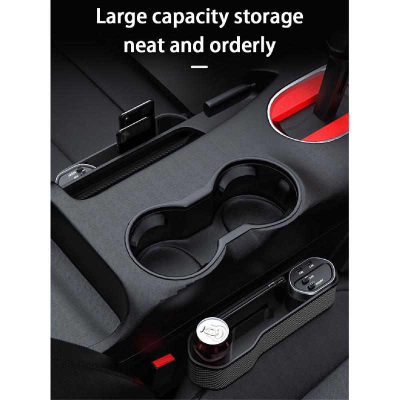 Car Seat Gap Storage Organizer With Wireless Charging For Iphone And Android