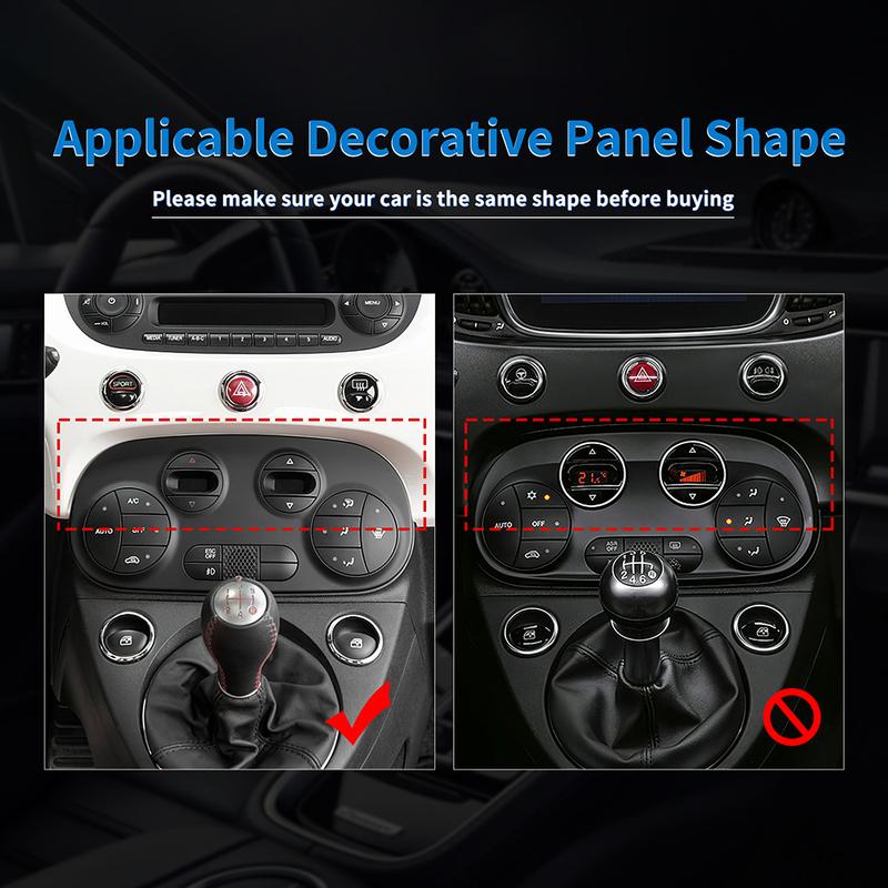 Real Soft Carbon Fiber Sticker For Fiat 500 Abarth 595 2012-2016 2017 2018 2019 2020 2021 2022 2024 Abarth 695 2017-2024 AC Trim.