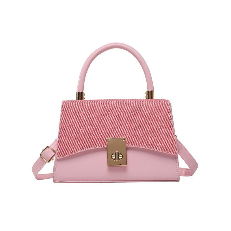 Summer 2025 new simple retro color matching design fashionable shoulder crossbody portable women's small square bag