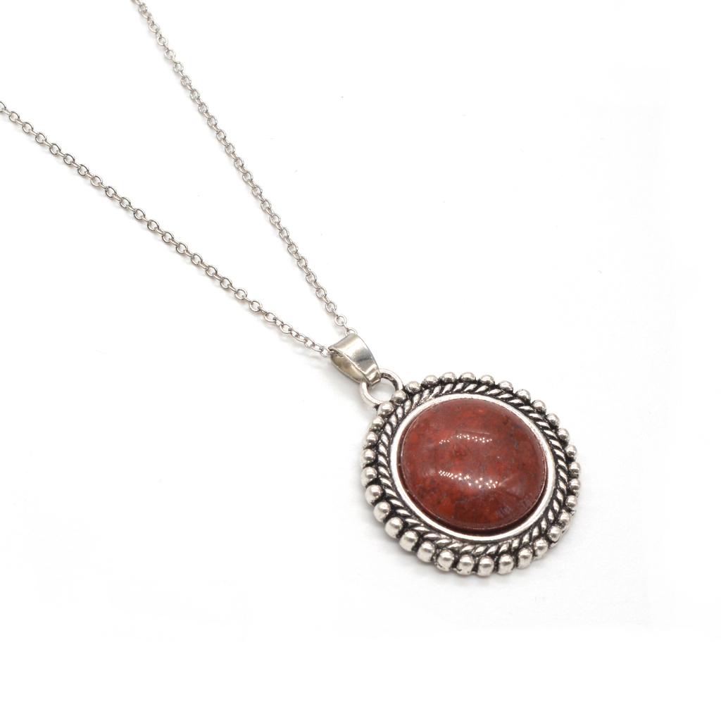 JOYA GIFT Valentine's Day Gifts Chinese Classical Natural Gemstone Women's Necklace Pendant, Aristocratic Lady's Elegant Pendant