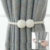 2026 Magnetic Curtain Tiebacks Braided Ball Buckle Punch Free Drapery Holdback Clips Tali Tirai Magnetik