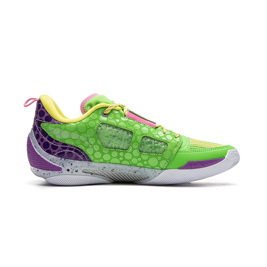 New LiNing Wade 808 4 Ultra Cushioning Wear Resistant Lightweight Rebound Low Top Basketball Shoes Men's Green ABAU031-12