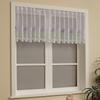 1Pc Window Drapes Kitchen Valance European Style Floating Sheer White Lace Curtains Window Drapes Cafe