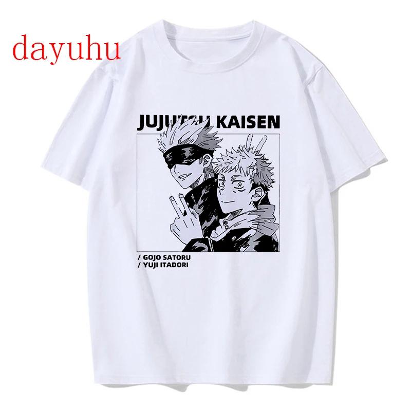 Unisex-T-Shirt Japanischer Anime Jujutsu Kaisen T-Shirt gojo satoru Oberteile Yuji Itadori Grafik-T-Shirts Cooles Unisex-T-Shirt 90er Unisex