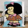 Mafalda Vtipná deka na pohovky Vlastní deky Dekorace na pohovku Přehoz na postel Luxusní ložní prádlo Pletená kostka Plážová osuška Bytový interiér