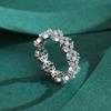 Tancise Classic 925 Sterling Silver  Zircon Ring Ladies Jewelry Wedding Promise Party Gift