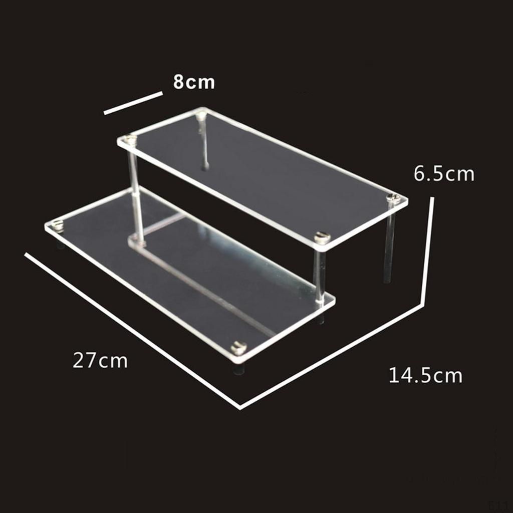 Acrylic Display Rack, Tiered Holder Riser Tier Holder, for Desktop