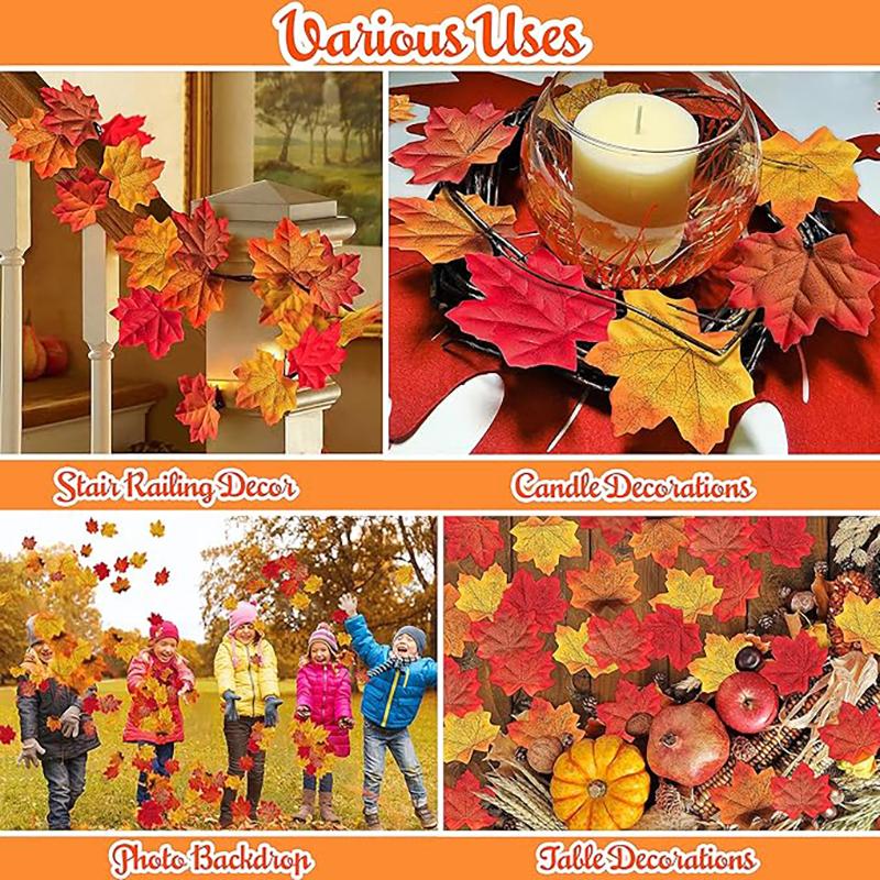 50Pcs Maple Leaf Artificial Silk Grape Vine Leaf Home Room Wall Decoration Garden Christmas Wedding Decor Autumn Navidad Wreath