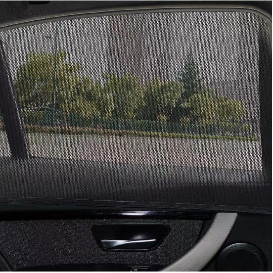 Cars Window Shades–4Pcs Breathable Mesh Sun Shade For Back & Side Windows, UV Protection For Baby, Family & Pets, Privacy Screen, Bug & Mosquito