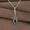 Swiss Blue Topaz Gemstone 925 Sterling Silver Handmade Jewelry Pretty Pendant 1.79" For Wedding Gift PP-69-6