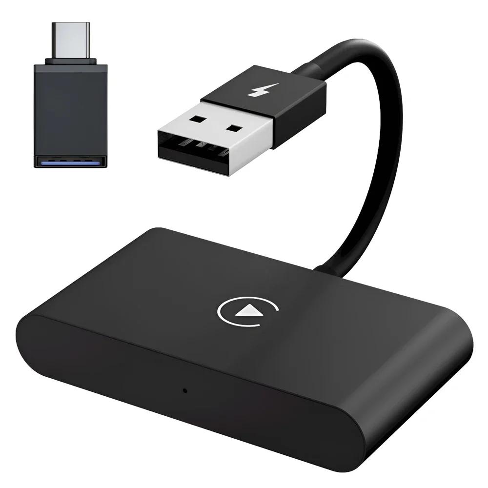 Wireless CarPlay Adapter for Wired To Wireless Iphone Auto Dongle BT5.0 2.4G&5G WiFi with USB C OTG Converter for IOS