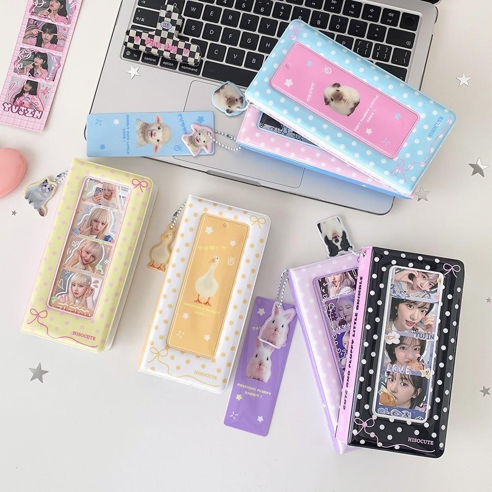 Polka Dot Bow Instant Camera Photo Album 4 Grids Kpop Photo Card Cover New Card Album