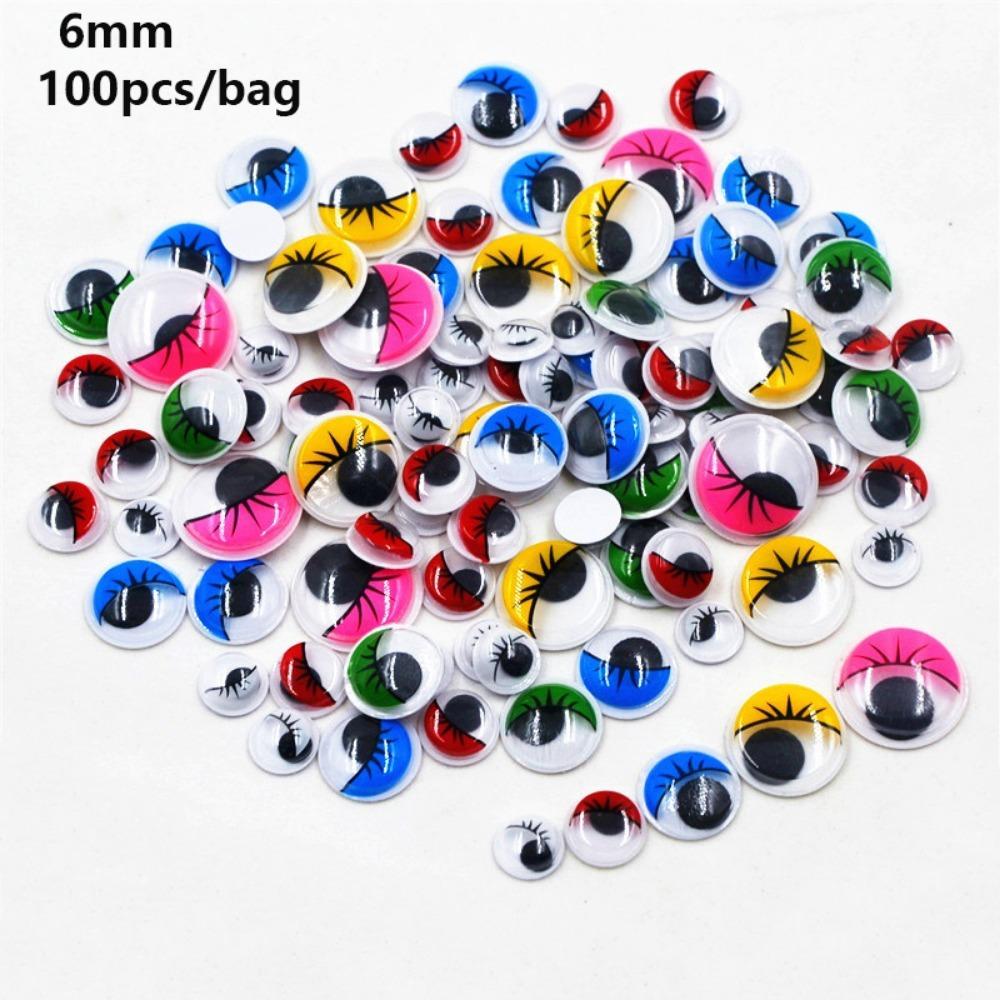 50/100pcs/bag 3D Colorful Activity Eyeballs Plastic DIY Kindergarten New Dolls Activity Eyes