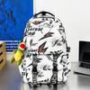 Schoolbag Japanese ins Street Lightning Personality Graffiti Backpack Trendy Cool Handsome Teen Boys Strong Durable Backpack