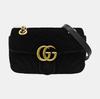 [Usato] Borsa a tracolla mini GG Marmont Serie Logo Vintage Trapuntata in Velluto con Catena - Buono #12XLLHF