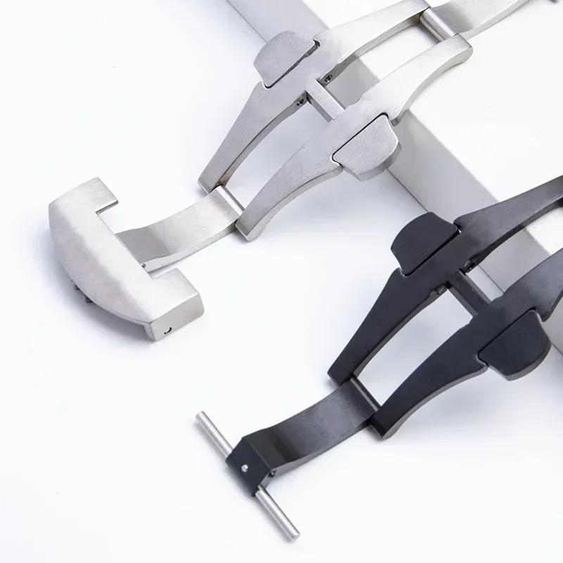20mm 22mm Metalen Gesp Vlinder Massief Roestvrij Staal Sluiting voor Panerai Gepolijst Mat Vouwknop Horloge Accessoires