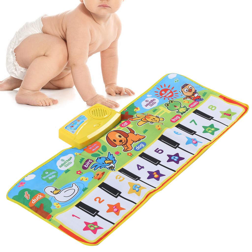 Children Folding Piano Keyboard Blanket Baby Music Carpet Play Mat Educational Toys