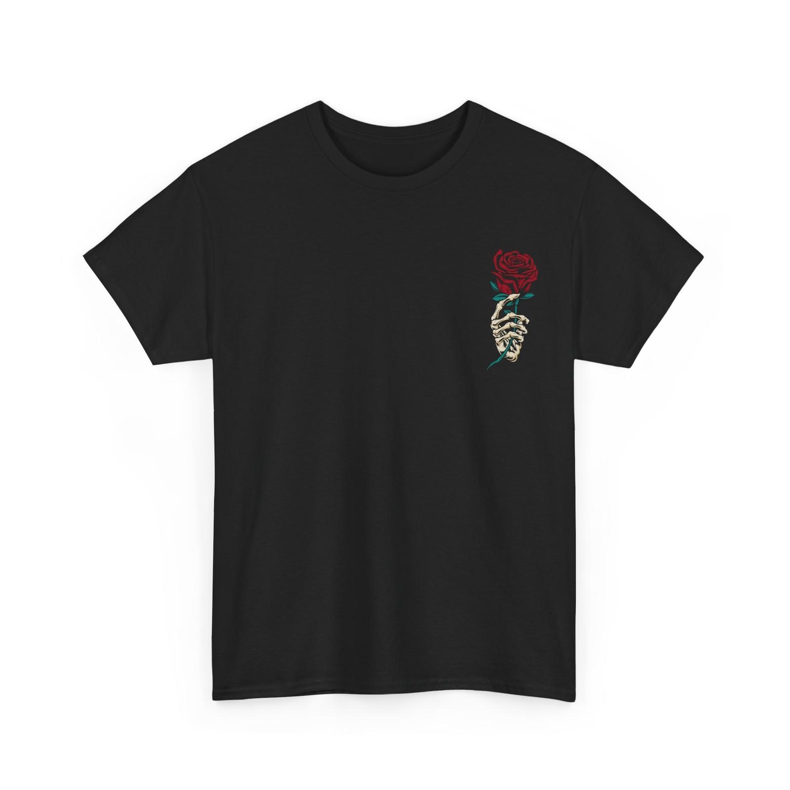 HOT Skeleton Hand Holding Rose T-shirt, Tattoo Shirts T-Shirt S