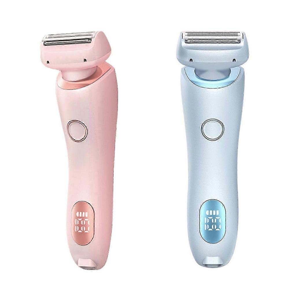 Damen Elektrorasierer - 2-in-1 Tragbarer Rasierer, Elegantes Blaues Design