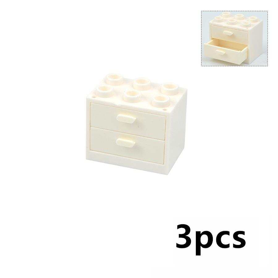 City Friend House Supermarket Constructing Block Picnic Food Accessories Hot-Dog Pizza Fries Chicken Dish Umbrella Timeless Bricks