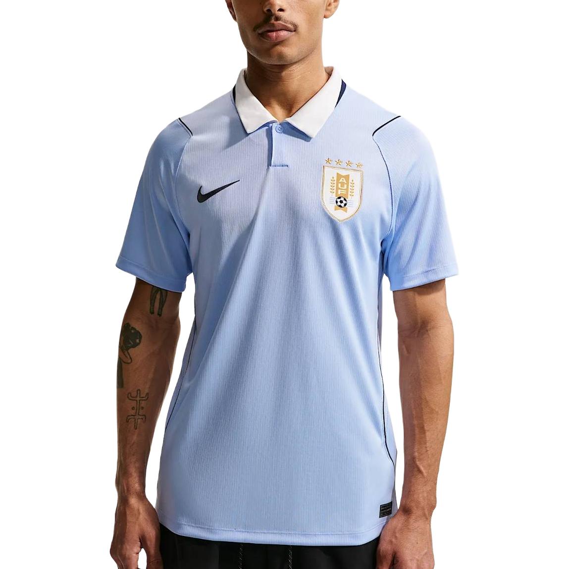 Nike Dri-Fit 2026 Season Uruguay Home Fan Version Quick-Dry Polo Shirt Men tops IO4680-425 L