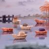 Set aus 8 traditionellen chinesischen Booten Dekorative Ornamente Harze Miniatur Jiangnan Boote Modell für Heim- und Bürodekorationen