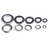 300pcs Stainless Steel Flat Spring Washer Assortment Kit M2-M6 Spring Washer Flat Washer Combination Box Round Washers