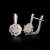 Elegant Flower Shape Clasp Ring Earrings Pendant Necklace Set Natural Opal S925 Silver Fine Jewelry for Women's Banquet Gifts