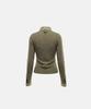 BADBLOOD Alpha 2 Racer Nylon Mix Knit Jacket - Military Green