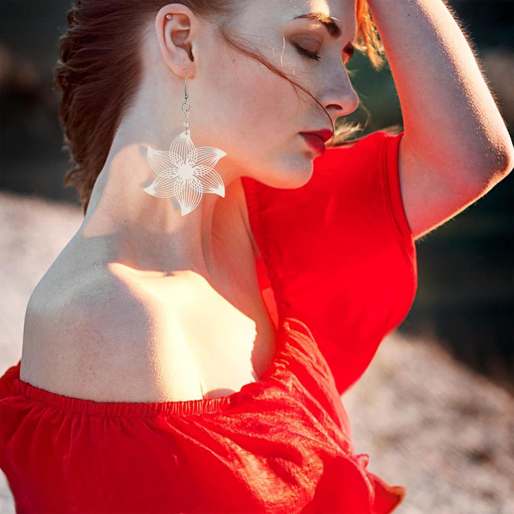 Rainbow Thin Filigree Charms Stainless Steel Teardrop Heart Pendants Metal Flower Leaf Butterfly Charms Etched Metal Embellishments for Earrings