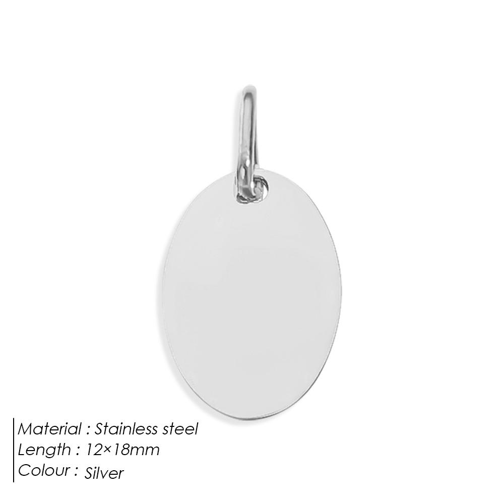 EMANCO Blank Oval Stainless Steel Mirror Polished Charms Can Make DIY Necklace Pendant Bracelet Wholesale Factory Outlet