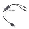 USB Multi Charging Cable 2 In 1 Multiple Phone Charger Cord USB C Multi Cable with Switches for Phones Tablets