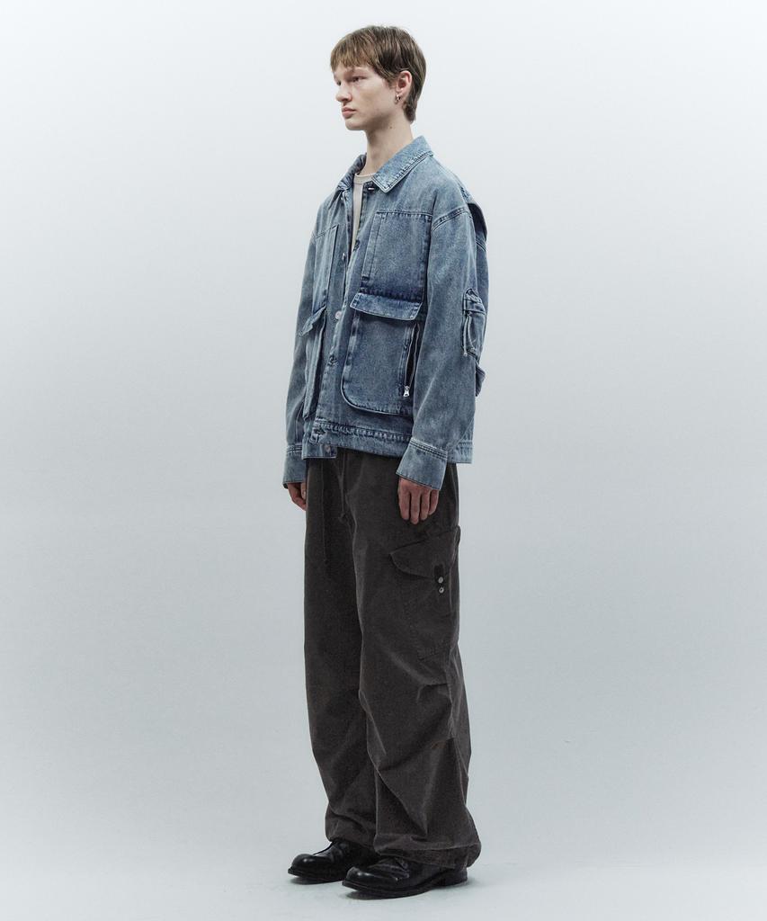 Insilence Boxy Fit Denim Trucker Jacket Blue