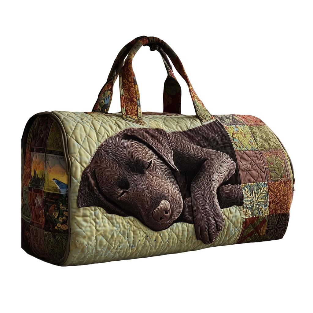 3D Puppy Series Quilted Pleated Cotton Travel Bag Fashion Printed Women's Yoga Bag Handbag