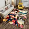Geisha with Floral Kimono Scene suitable as a non-slip mat for the living room or bedroom sofa