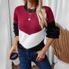 Women's Autumn and Winter Knitwear Contrasting European and American Twist Pullover Sweater