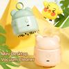 Mini Desktop Vacuum Cleaner Cute Table Dust Sweeper Cartoon Vacuum Rechargeable Battery for Cleaning Dust Crumbs Hairs Scraps