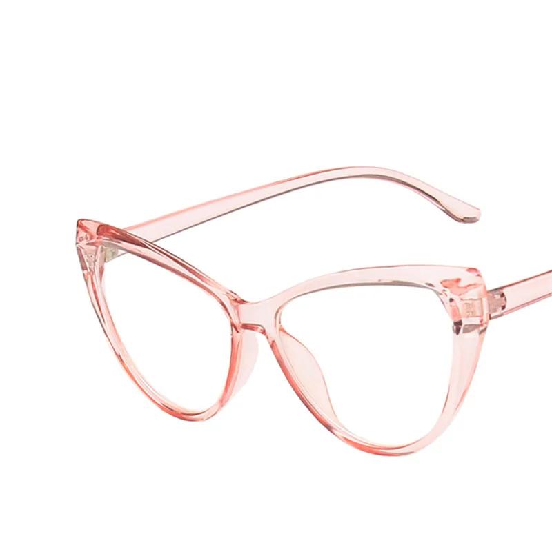 Transparente Rosa Brillenrahmen Mode Beliebt Anti Blaulicht Computer Gaming Damenbrille Ohne Rezept oculos
