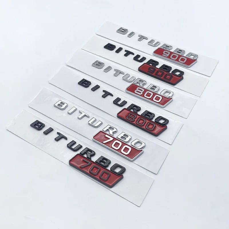 Carro ABS BITURBO 700 800 900 Logotipo Lateral Fender Tronco Corpo Emblema Emblema Decalques Adesivo Para Benz Brabus G Classe G700 G800 G900 W463