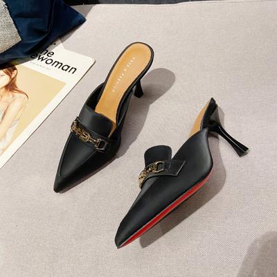 Mode Spitzschuhe Damen Outdoor Sommer Pailletten Flachmündig Stiletto Hohe Absätze Pantoletten Elegant Mules Schuhe Damen Hausschuhe